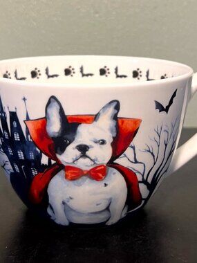 Portobello by Design Count Dogula Halloween French Bulldog Jumbo Mug Bone China